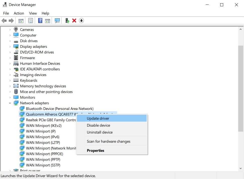 update Driver wifi speed test