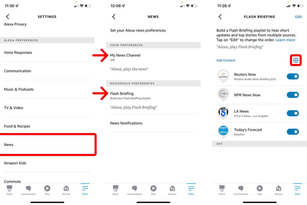 how to get personalized flash briefing on alexa